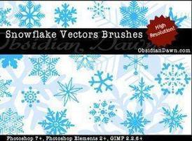 Snowflake-vectors-brushes