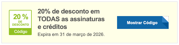 20% de desconto em todas as assinaturas e pacotes de crédito - Código promocional Shutterstock