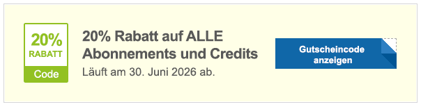 20 % Rabatt auf alle Abonnements und Credit-Pakete – Shutterstock Promo-Code