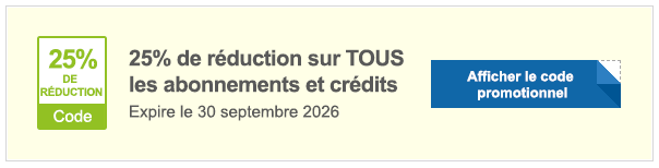 25 % de réduction sur tous les abonnements et packs de crédits - Code promotionnel Shutterstock