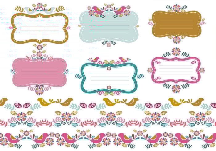 Floral Tags & Border Brush Pack Two Floral Tags & Border Brush Pack Two