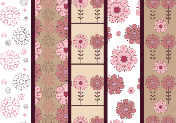Pink and Brown Floral Photoshop Patterns Pink and Brown Floral Photoshop Patterns