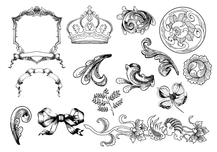 Etched Ornament Brushes Etched Ornament Brushes