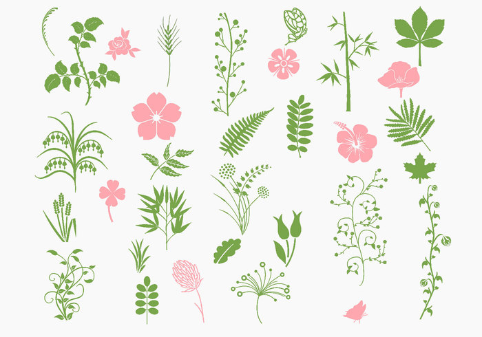 Pink and Green Organic Brush Pack Pink and Green Organic Brush Pack