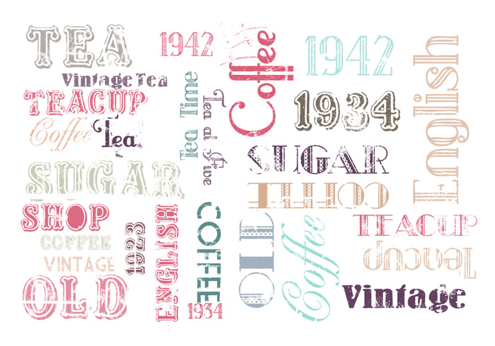 Pacote Vintage Brush Chá e Chá Pacote Vintage Brush Chá e Chá