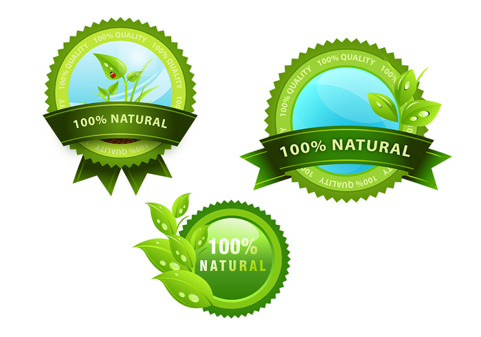 Green Natural Icoon Badge Brushes Green Natural Icoon Badge Brushes