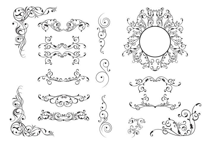 15 Flourish Ornaments Brush Pack 15 Flourish Ornaments Brush Pack