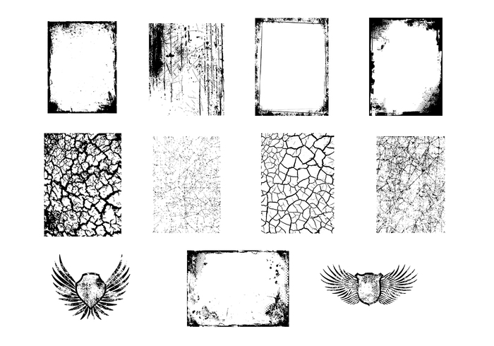 Pacote de escovas de texturas e asas sujas Pacote de escovas de texturas e asas sujas