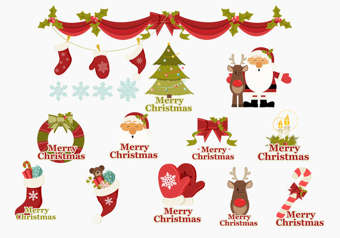 Merry Christmas Icons Brush Pack Merry Christmas Icons Brush Pack