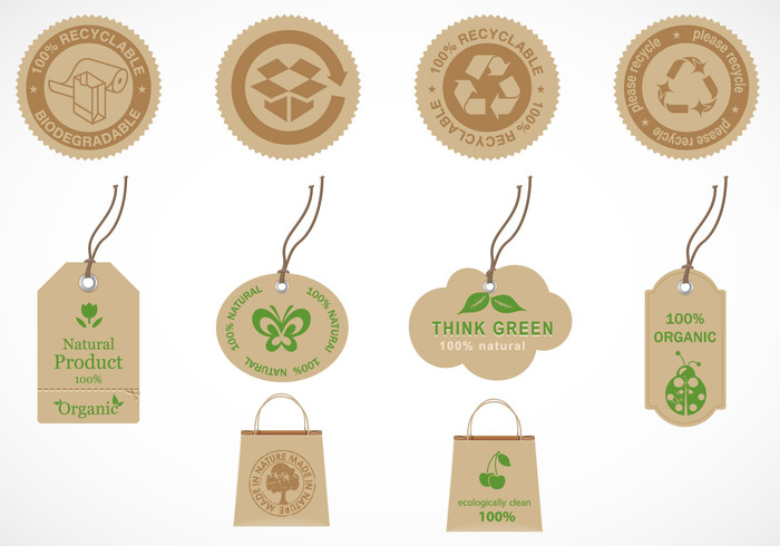 Recycle and Organic Label Brush Pack Recycle and Organic Label Brush Pack