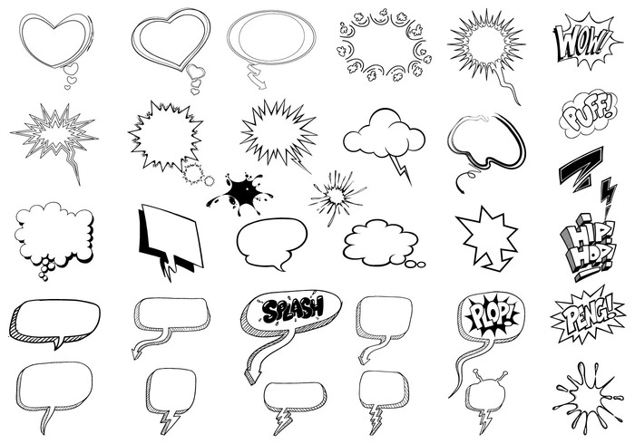Schetsmatig gedachte bubble brush pack Schetsmatig gedachte bubble brush pack