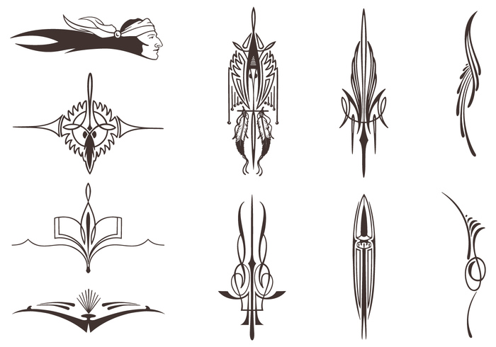 Native American Brush Elements Pack Native American Brush Elements Pack