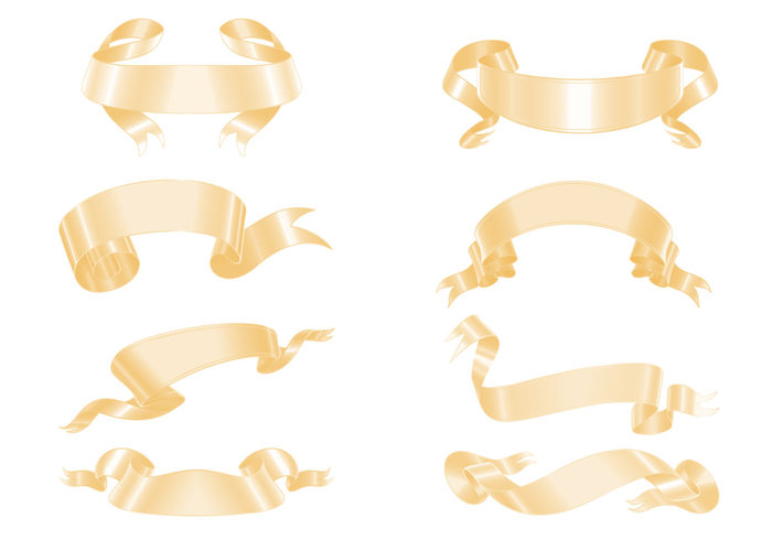 Golden Ribbon Banner Brushes Pack Golden Ribbon Banner Brushes Pack