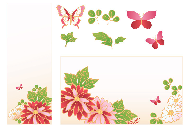 Pink Flower Banner and Butterfly Brush Pack Pink Flower Banner and Butterfly Brush Pack