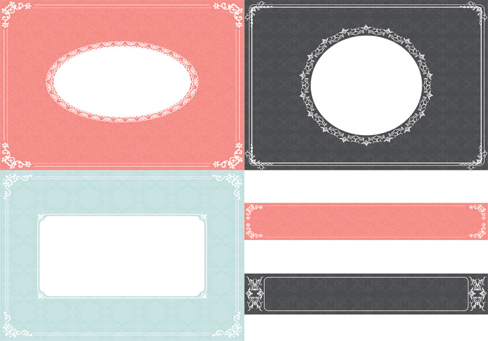 Vintage Ornament Hintergrund und Label Pack Vintage Ornament Hintergrund und Label Pack
