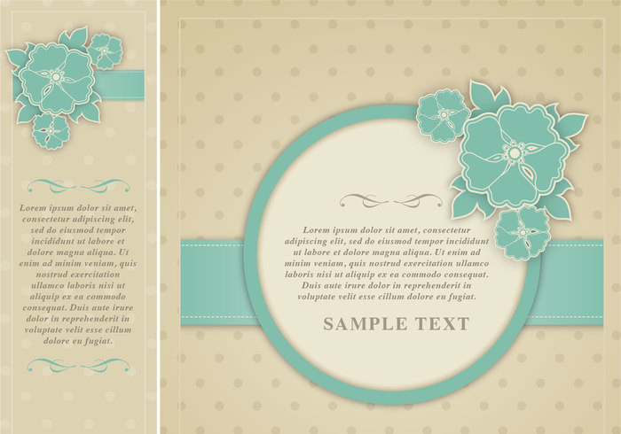 Polka Dotted Floral Frame Template Pack Polka Dotted Floral Frame Template Pack