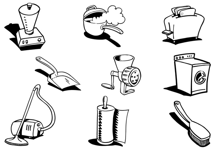 Hand Drawn Household Brushes Pack Hand Drawn Household Brushes Pack