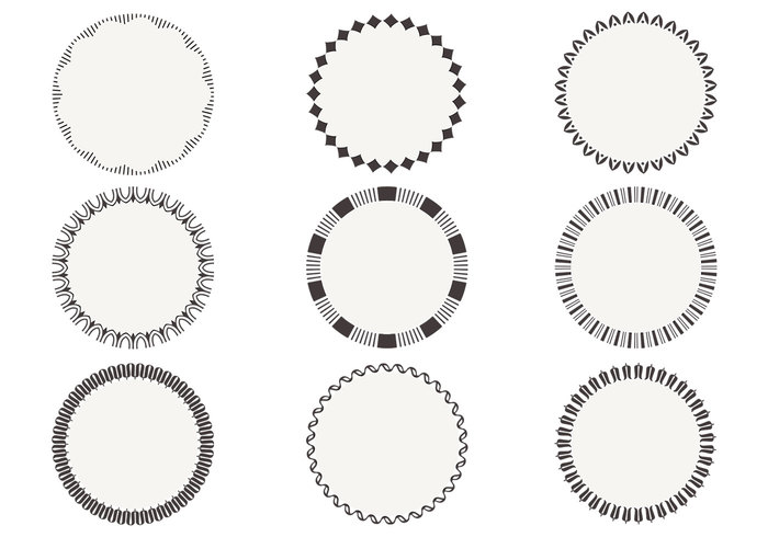 Simples Cepillos marco circular Paquete Simples Cepillos marco circular Paquete