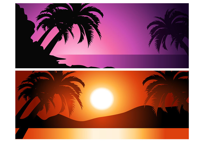 Tropical Sunset Background Pack Tropical Sunset Background Pack