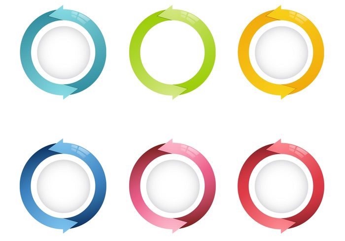 Circular 3D Arrow PSD Pack Circular 3D Arrow PSD Pack