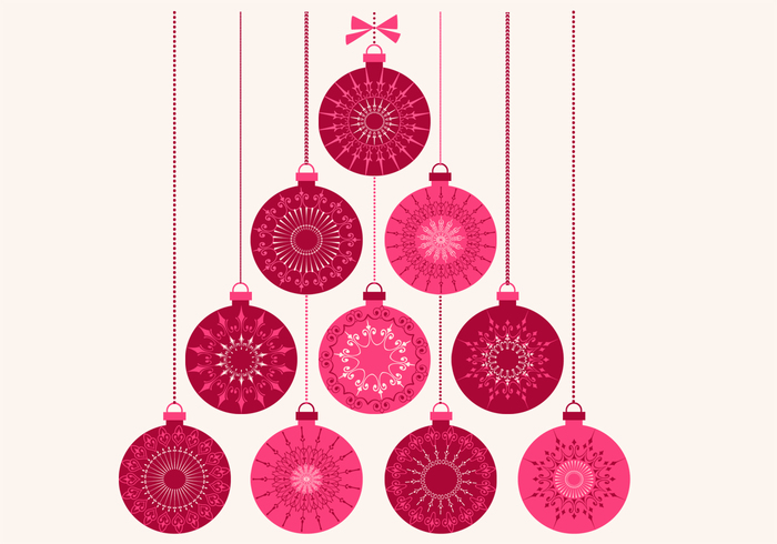 Retro Christmas Ornament PSD Background Retro Christmas Ornament PSD Background