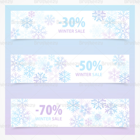 Snowflake Invierno Venta Banner PSD Pack Snowflake Invierno Venta Banner PSD Pack