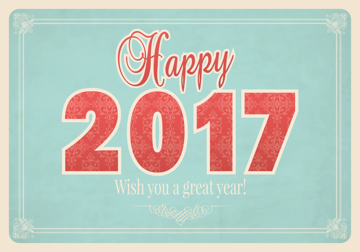 Vintage Happy New Year PSD Wallpaper Vintage Happy New Year PSD Wallpaper