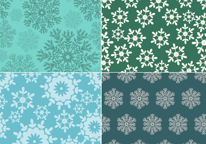 Seamless Snowflake Pattern Pack Seamless Snowflake Pattern Pack