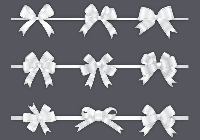 White Bow PSD Pack White Bow PSD Pack