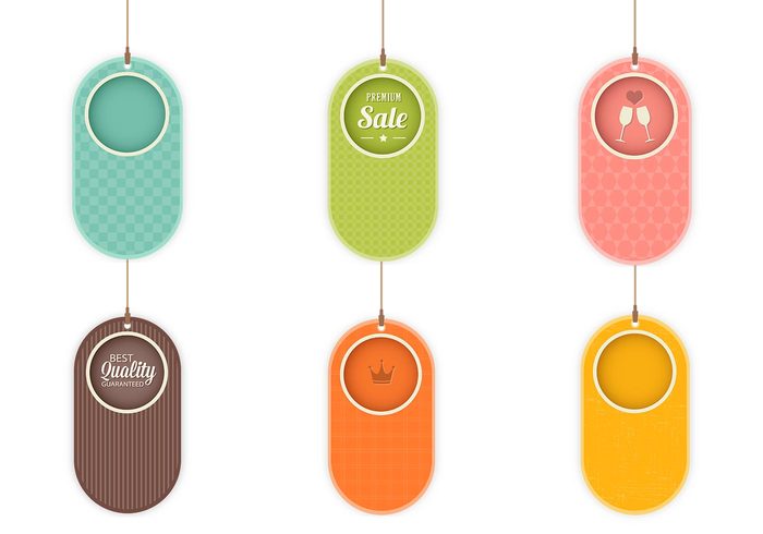 Retro Patterned Tag PSD Pack Two Retro Patterned Tag PSD Pack Two