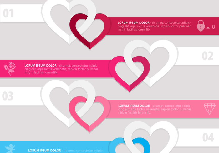 Linked Heart Banner PSD Pack Linked Heart Banner PSD Pack