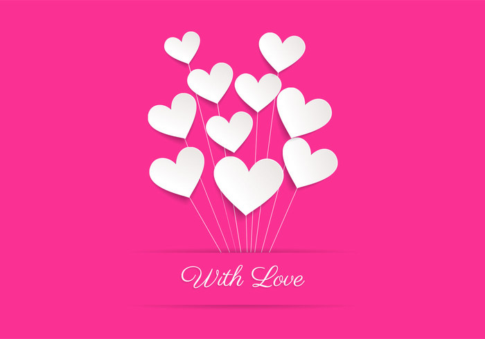 Pink Heart Balloon Love PSD Background Pink Heart Balloon Love PSD Background