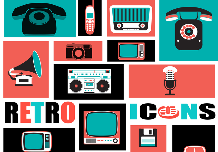 Retro Tech Icon Brushes Pack Retro Tech Icon Brushes Pack