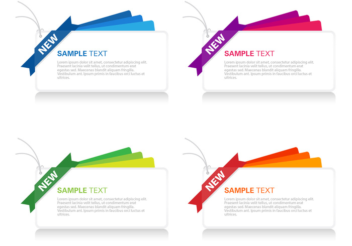Bright Layered Banner PSD Set Bright Layered Banner PSD Set