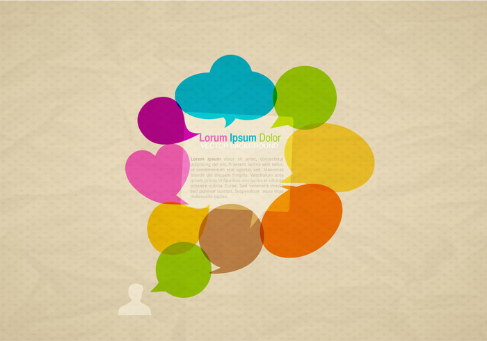 Colorful Speech Bubbles Background PSD Colorful Speech Bubbles Background PSD