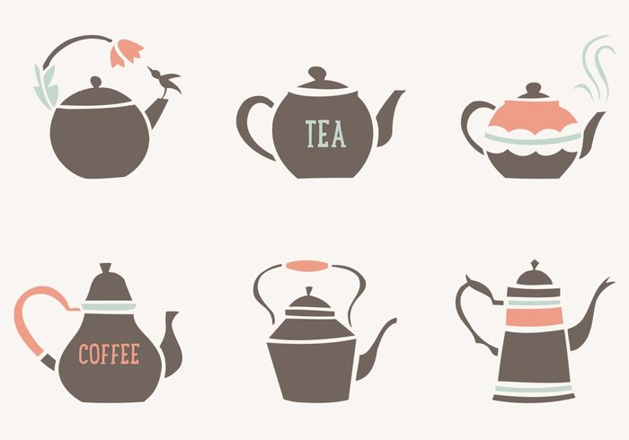 Decorative Tea and Coffee Pots PSD Collection Decorative Tea and Coffee Pots PSD Collection