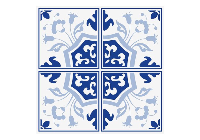 Delft blauwe bloemen tegels psd Delft blauwe bloemen tegels psd