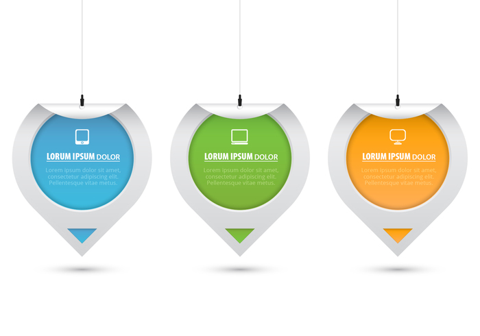 Hanging Curled Sticker Tags PSD Set Hanging Curled Sticker Tags PSD Set