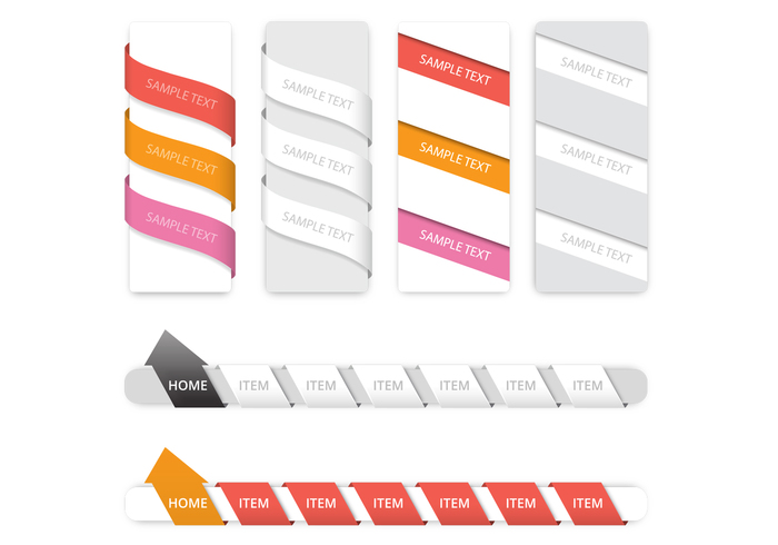 Creative Navigation PSD Set Creative Navigation PSD Set