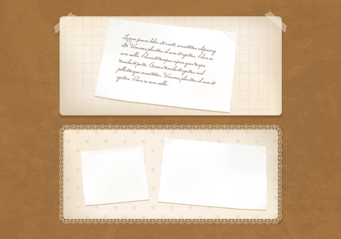 Old Vintage Paper Banners PSD Set Old Vintage Paper Banners PSD Set