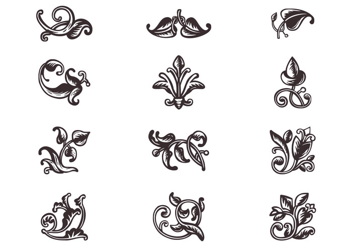 Swirly Scroll Ornaments Brushes Swirly Scroll Ornaments Brushes