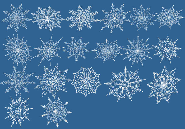 20 Snowflake Brushes Pack 20 Snowflake Brushes Pack