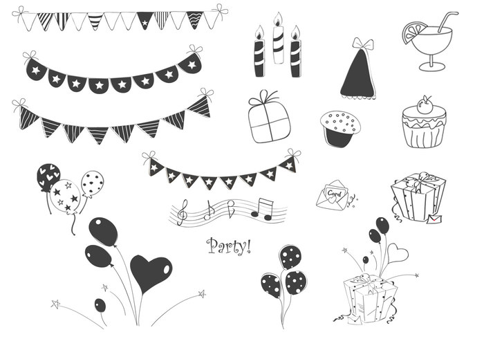 Doodle Party Elements Brushes Doodle Party Elements Brushes