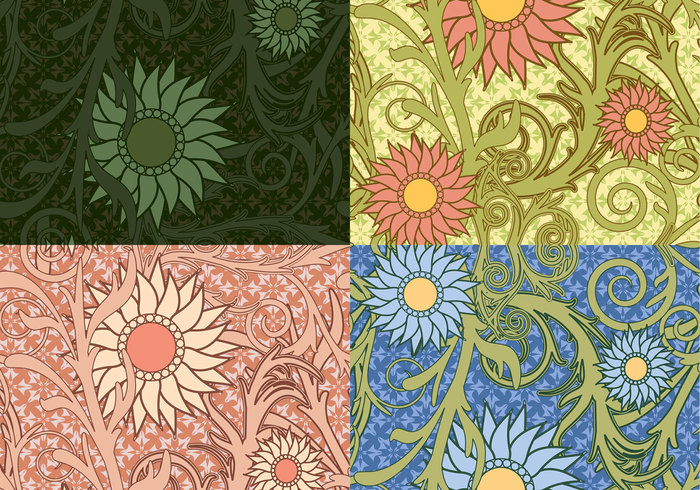 Bunte Sonnenblumenmuster Bunte Sonnenblumenmuster