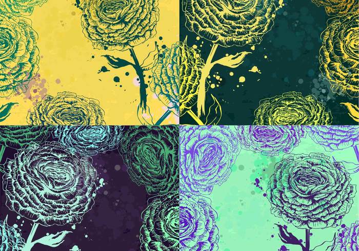 Splattered Rose Backgrounds PSD Splattered Rose Backgrounds PSD