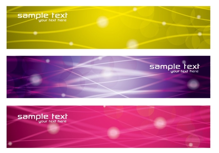 Colorful Glowing Lines Banners PSD Pack Colorful Glowing Lines Banners PSD Pack