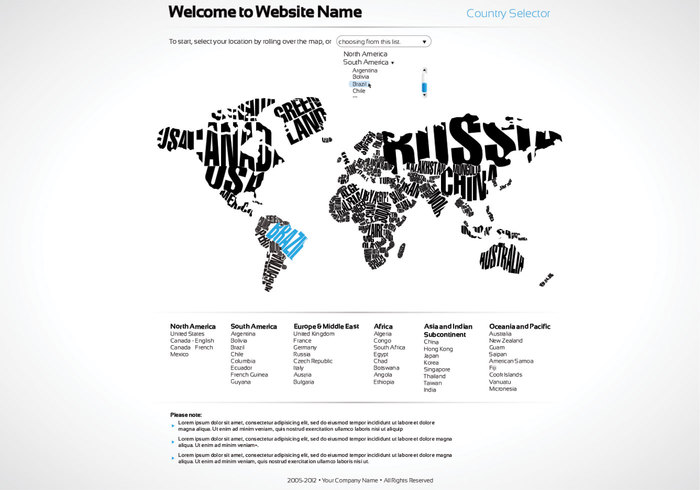 template world map