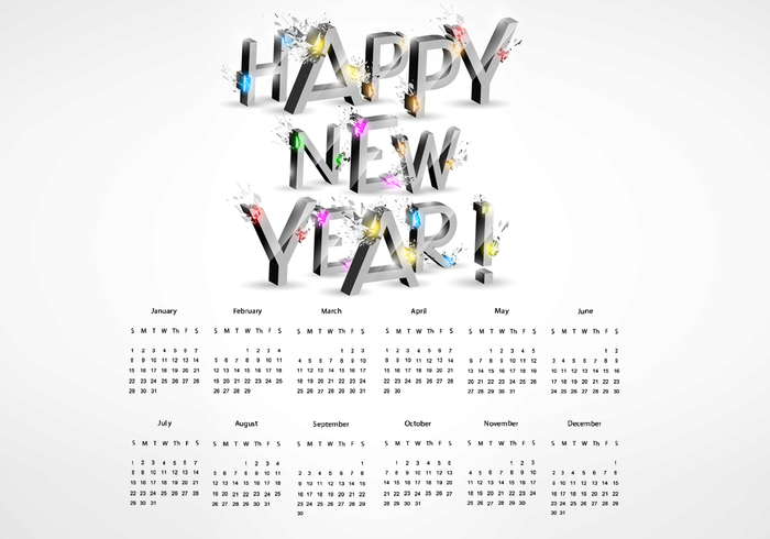 3D Explosion New Year Calendar PSD 3D Explosion New Year Calendar PSD