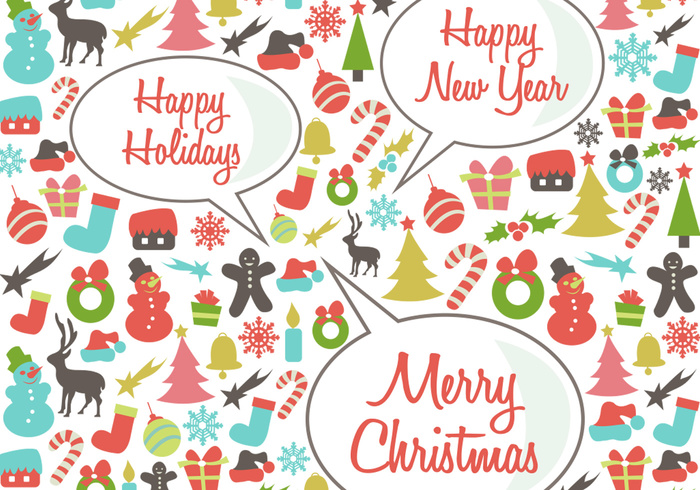 Retro Happy Holidays PSD Bakgrund Retro Happy Holidays PSD Bakgrund