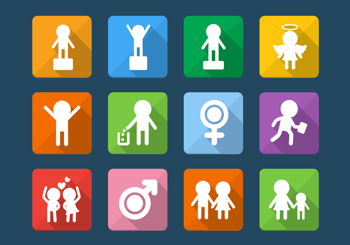 People Kids Icon PSD Set People Kids Icon PSD Set